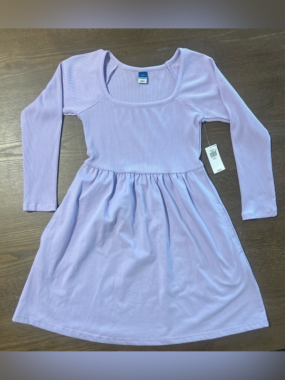 Brand New Girls' Old Navy Small Lavender Long-Sleeve Dress
